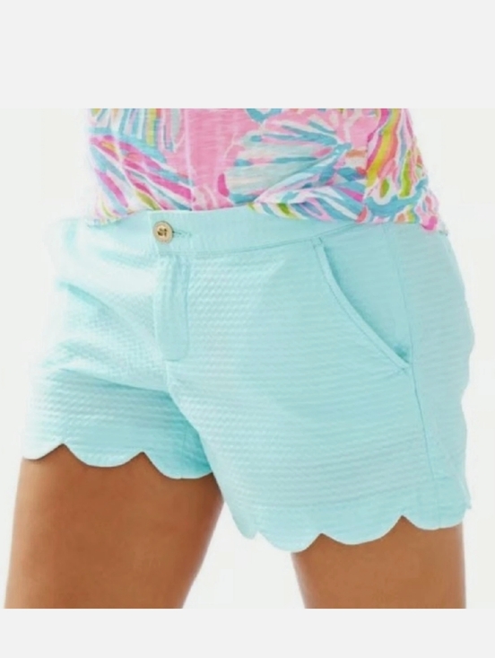 Lilly Pulitzer Pants - Lilly Pulitzer Buttercup Scalloped Shorts Bali Blue Aqua